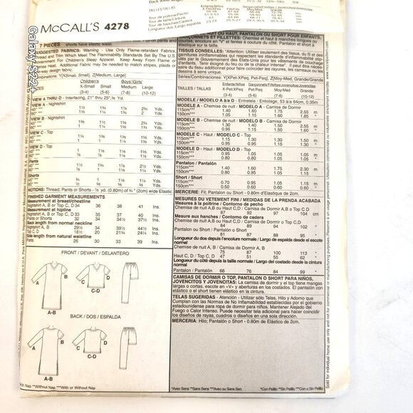 Simplicity & McCalls Sewing Pattern Lot Pajamas Robes Family Sleepwear Easy To S - Picture 8 of 13